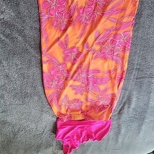 One Shoulder Solid Color Halter Top Contrasting Pencil Skirt Sexy Outfit